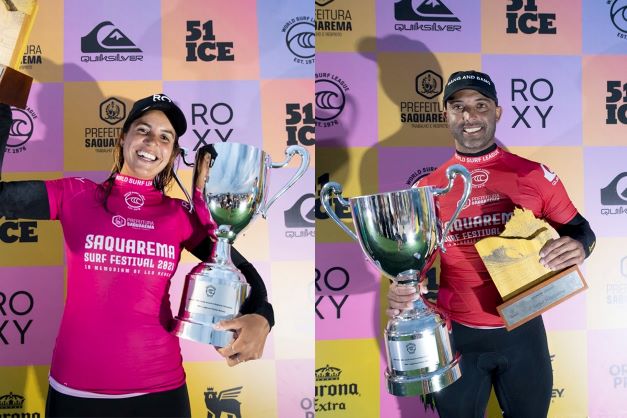 Chloe Calmon e Rodrigo Sphaier conquistam os títulos sul-americanos de Longboard no Saquarema Surf Festival